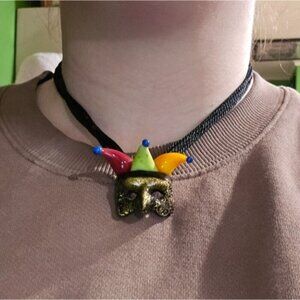 Antica Murrina Venetian Mask Glass Necklace